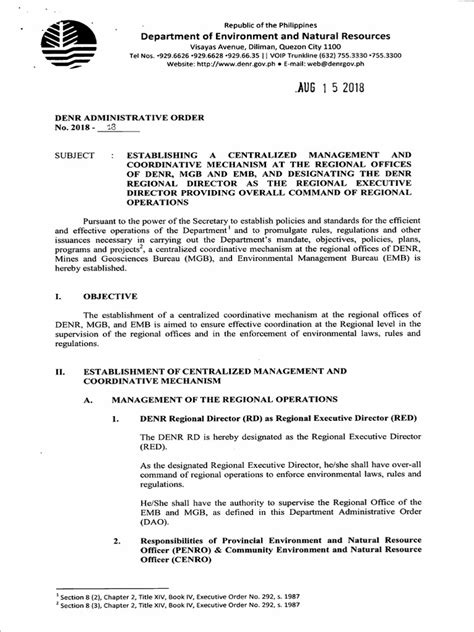 dao 2018-18|DENR Administrative Order No. 8 of 2018 (Guidelines for the .